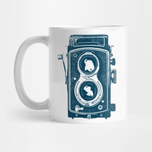 Vintage Blue Camera Vector Illustration Mug